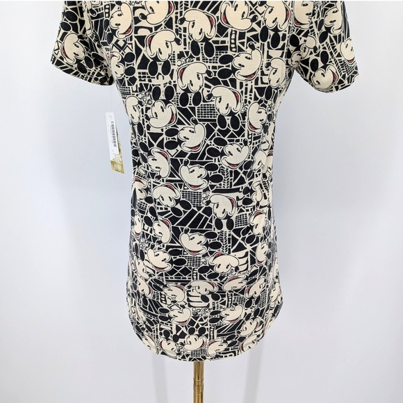 NWT Disney Mickey Mouse Print Tunic Top Lularoe Short Sleeve Women's‎ XS - Picture 9 of 10
